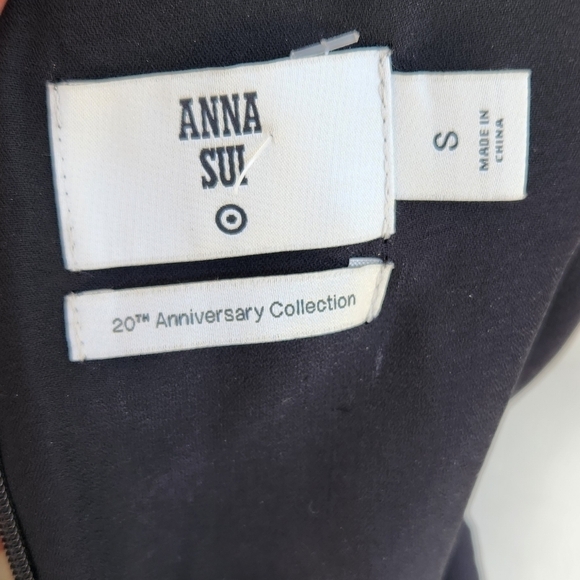 Anna Sui Dress Crochet Lace &‎ Velvet trim 20th Anniversary Collection - Picture 2 of 8